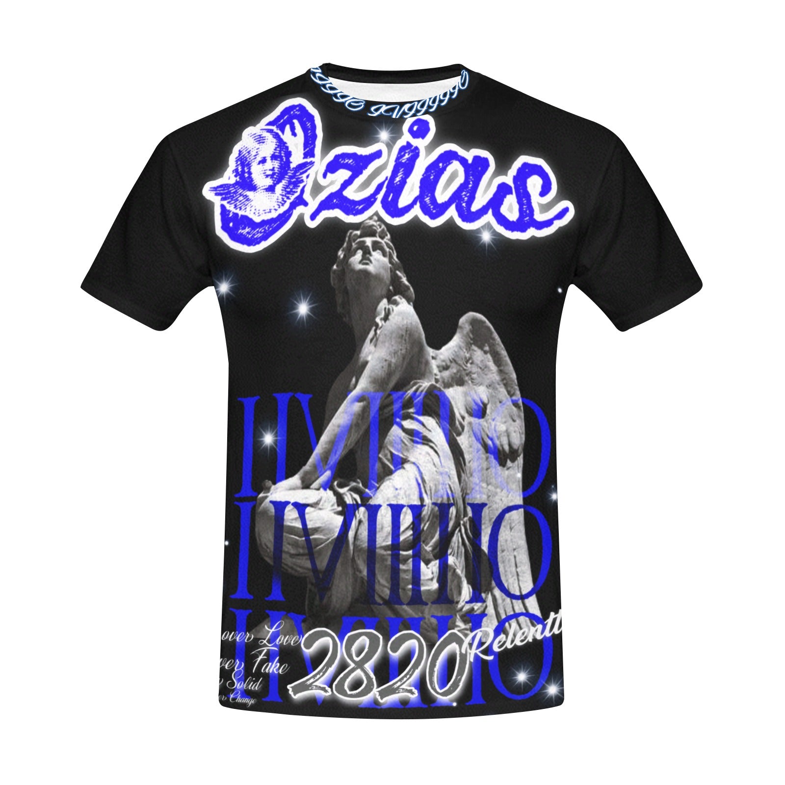 black and blue iiviiiiio shirt