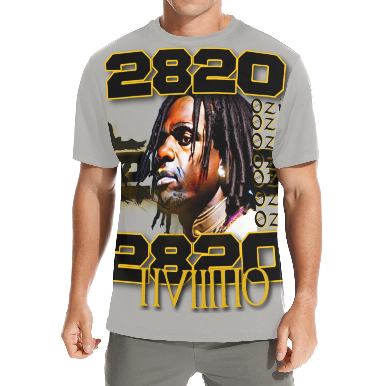 grey and yellow iiviiiiio chief shirt