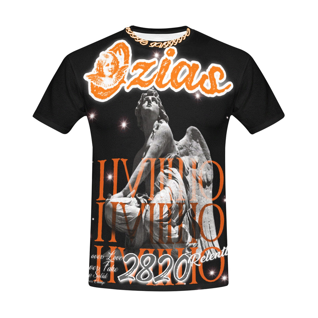 black and orange iiviiiiio shirt