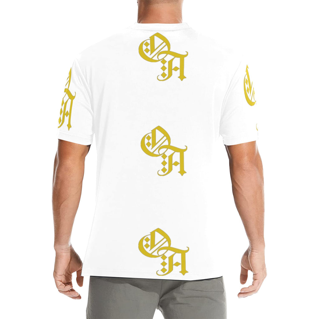 white and gold oa shirt