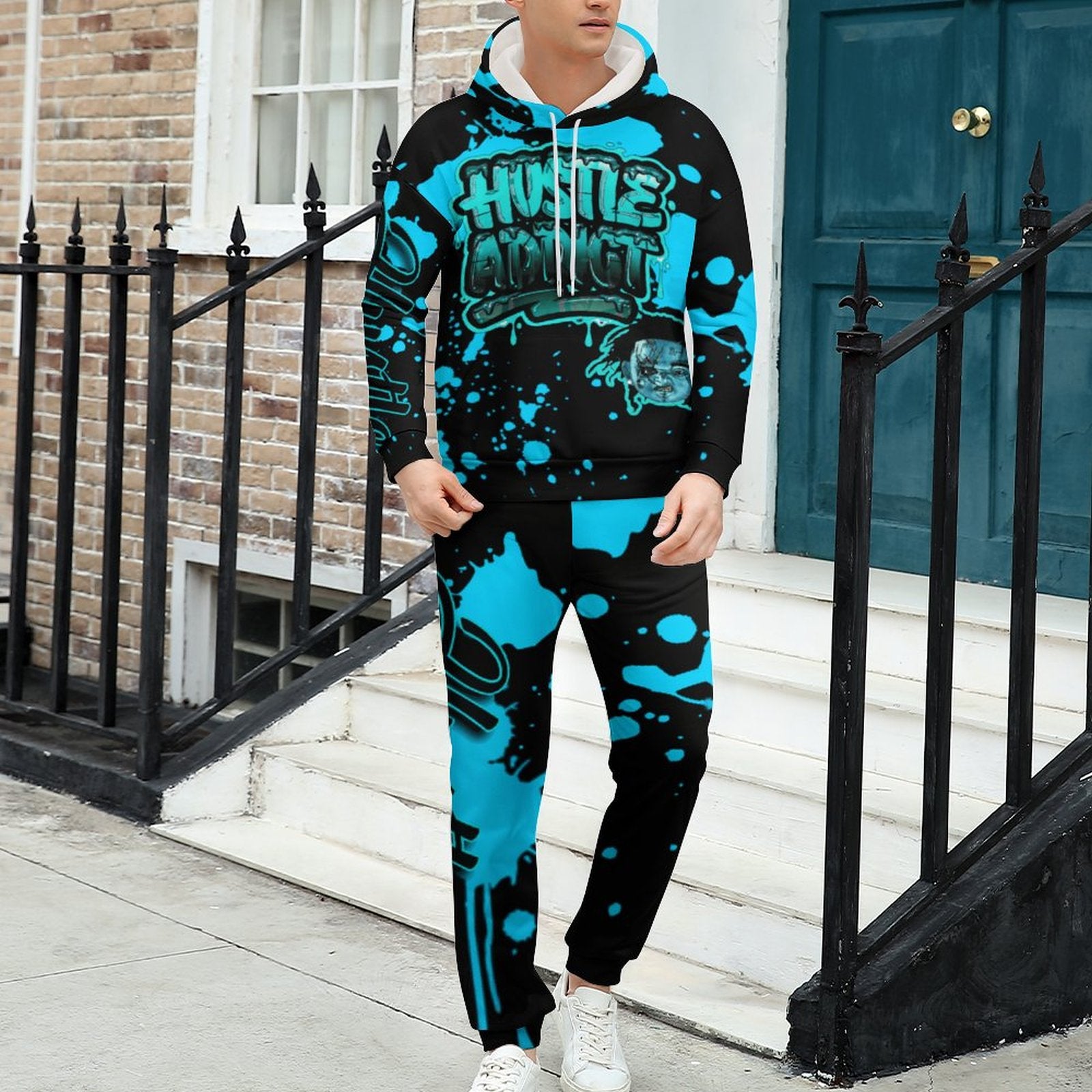 teal splatt hustle addict jogger set