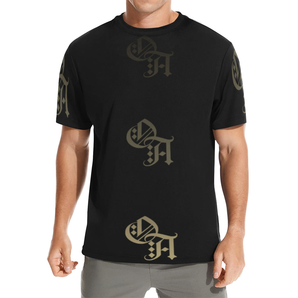 black and beige gradient oa shirt