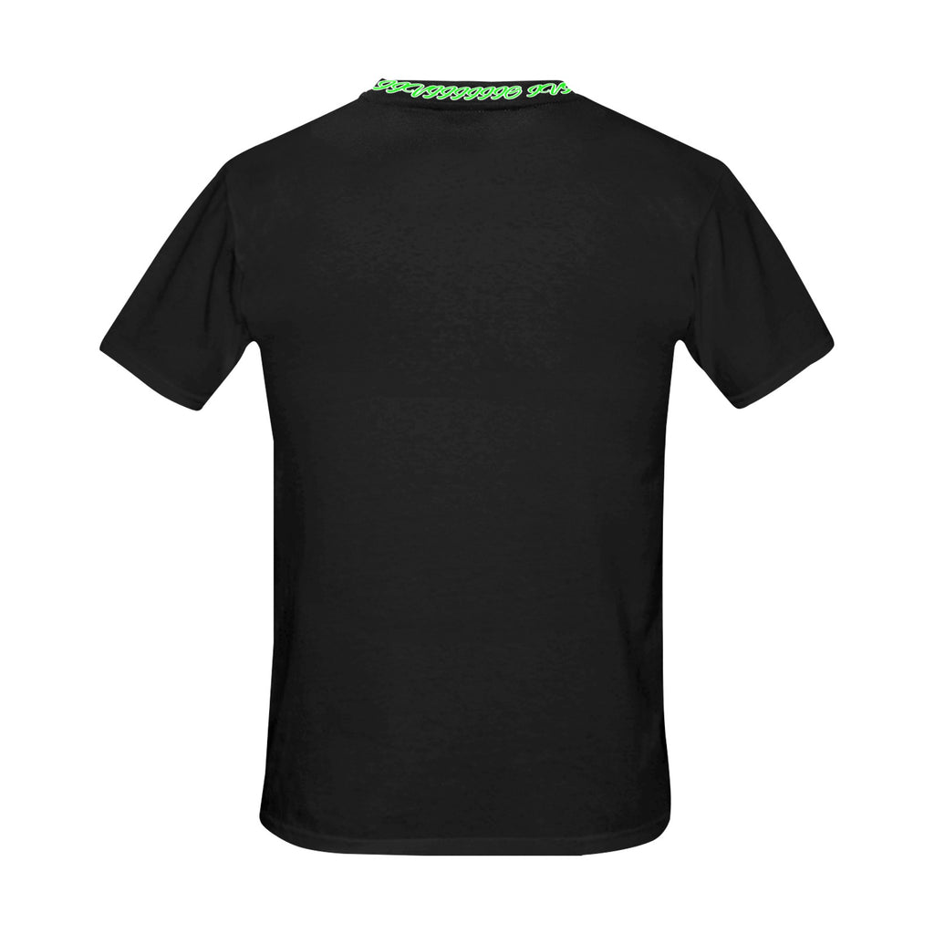 black and green iiviiiiio shirt