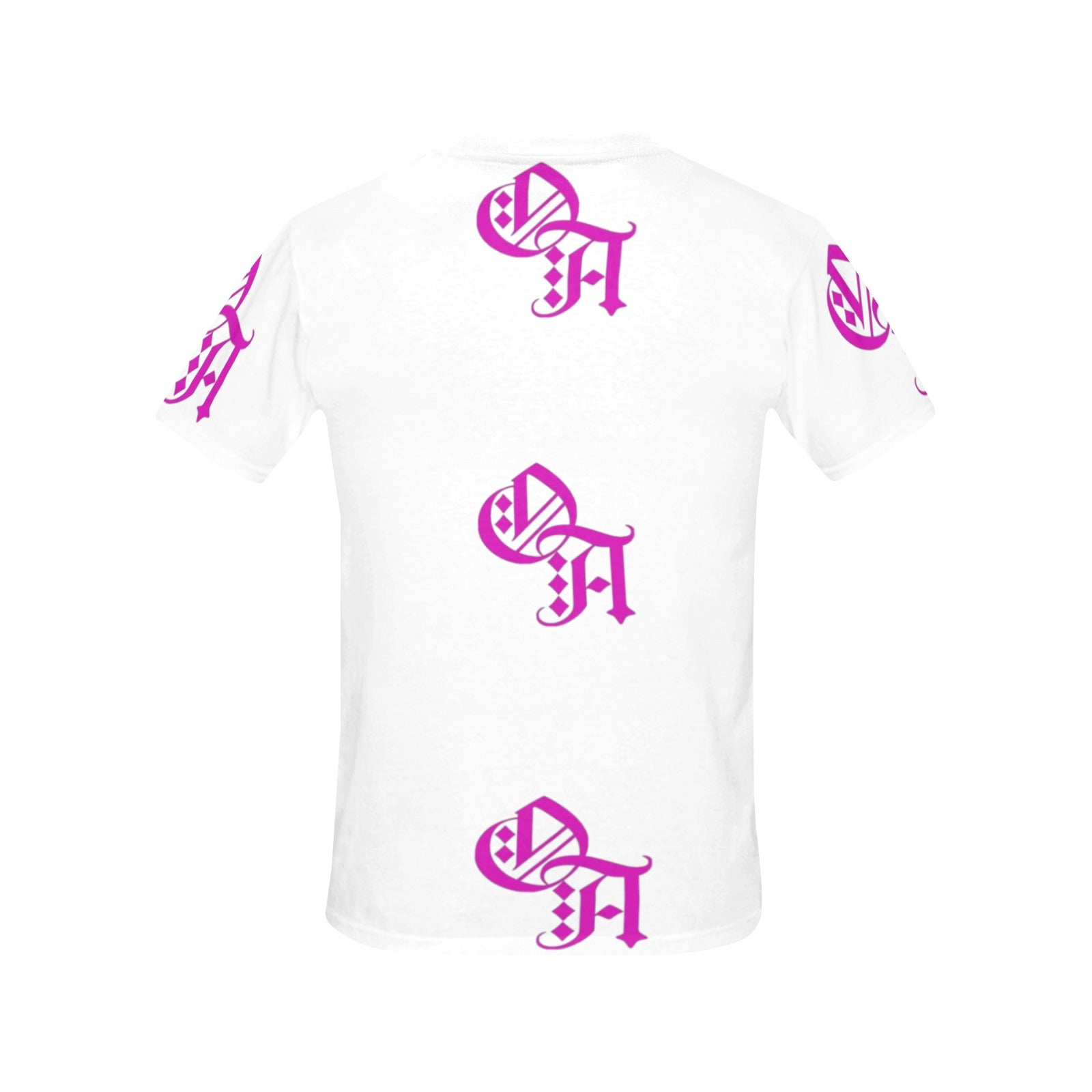 white and pink oa shirt