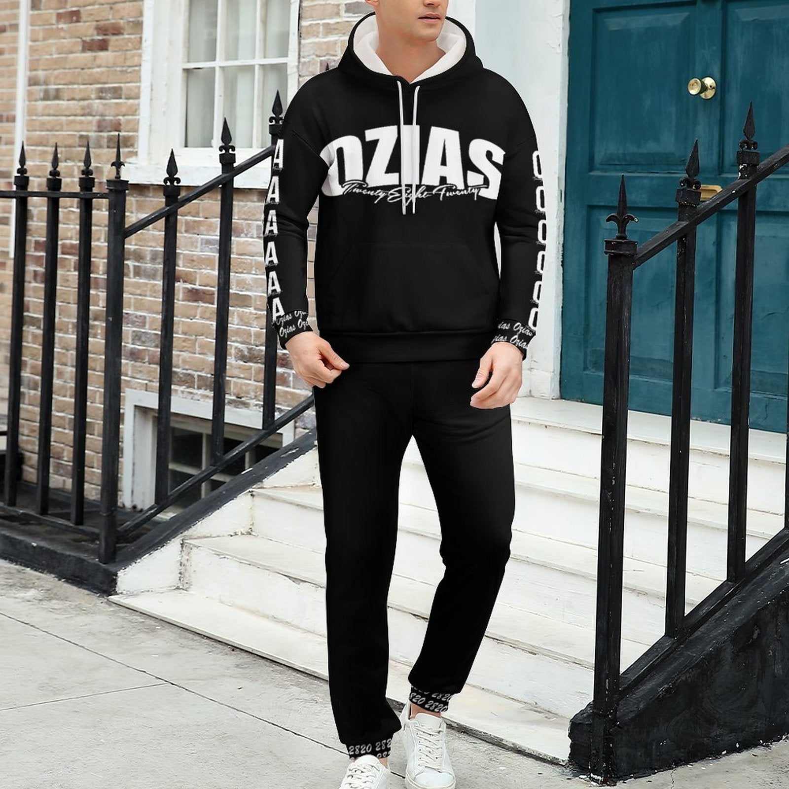 250gsm Imitation Cotton Hoodie & Joggers Set 4T03 (All-Over Printing)