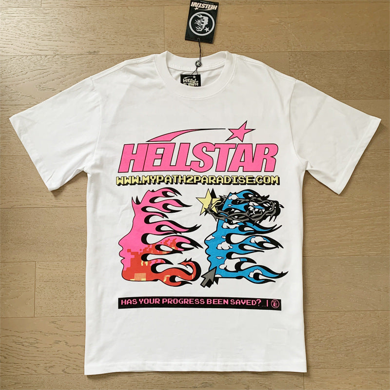 Printed top style casual and trendy pure cotton washable short-sleeved T-shirt