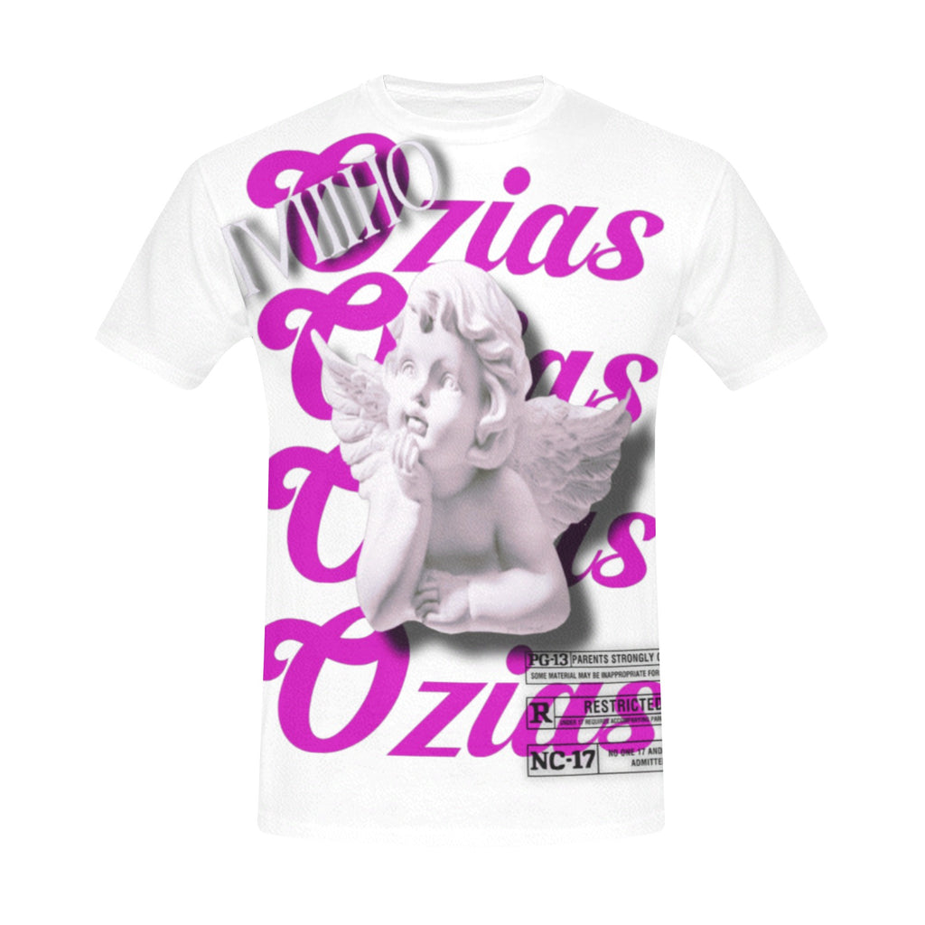 white and pink ozias angel shirt