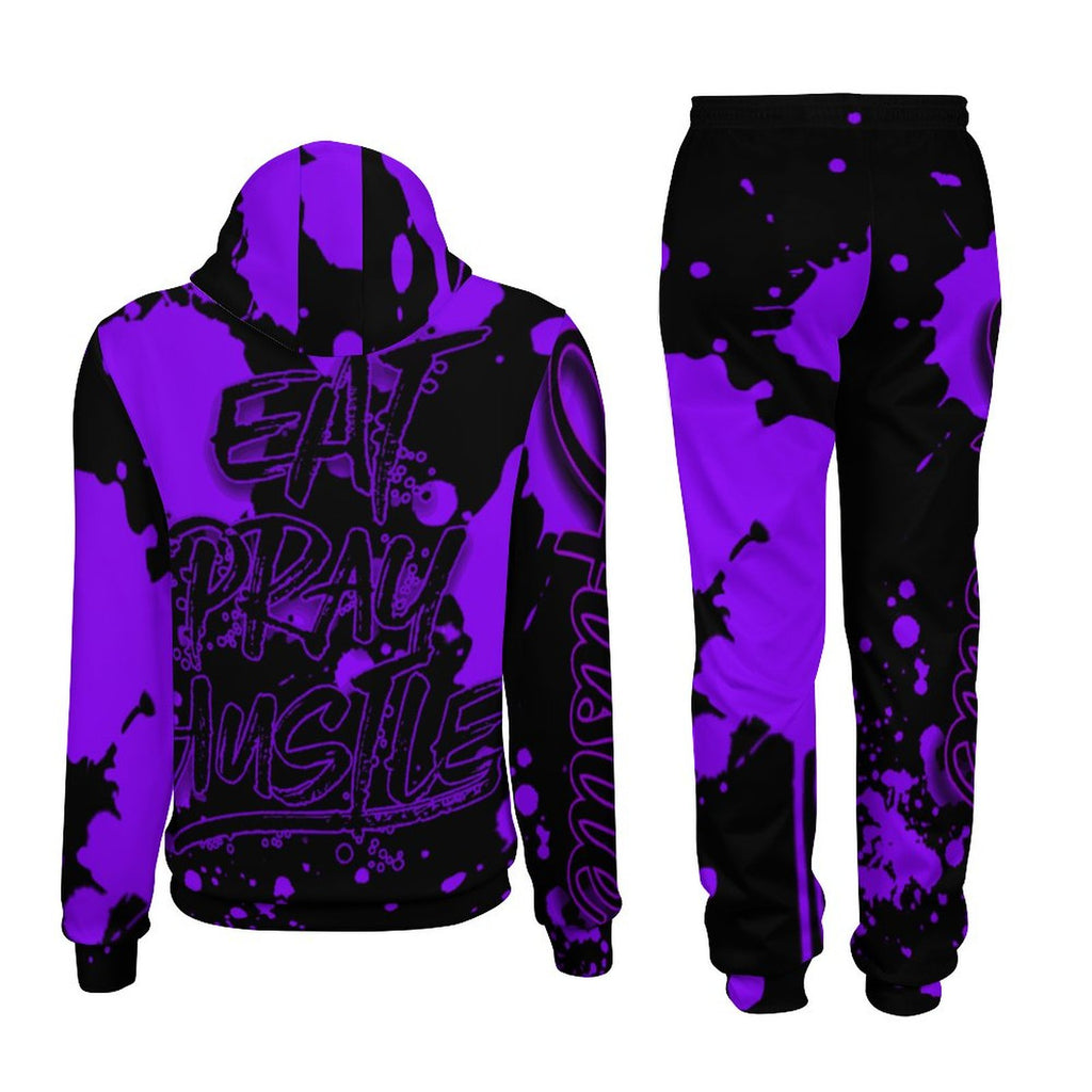 purple splatt hustle addict jogger set