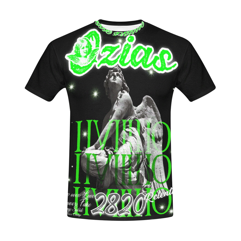 black and green iiviiiiio shirt