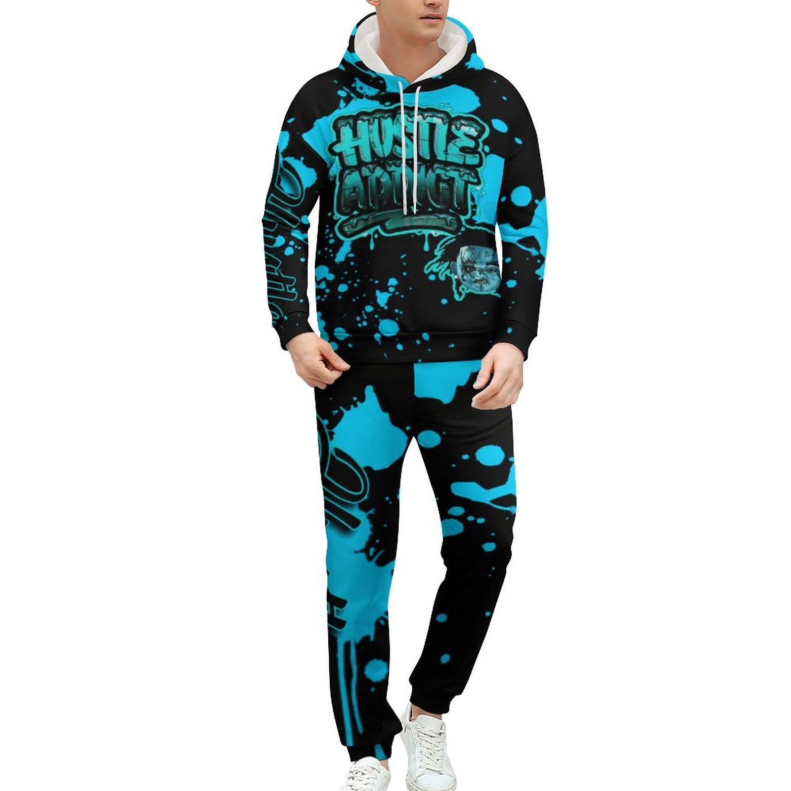 teal splatt hustle addict jogger set