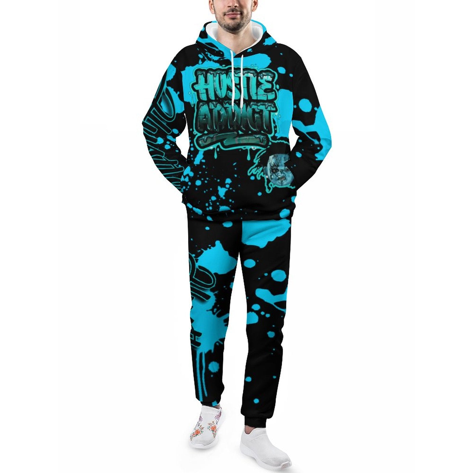 teal splatt hustle addict jogger set