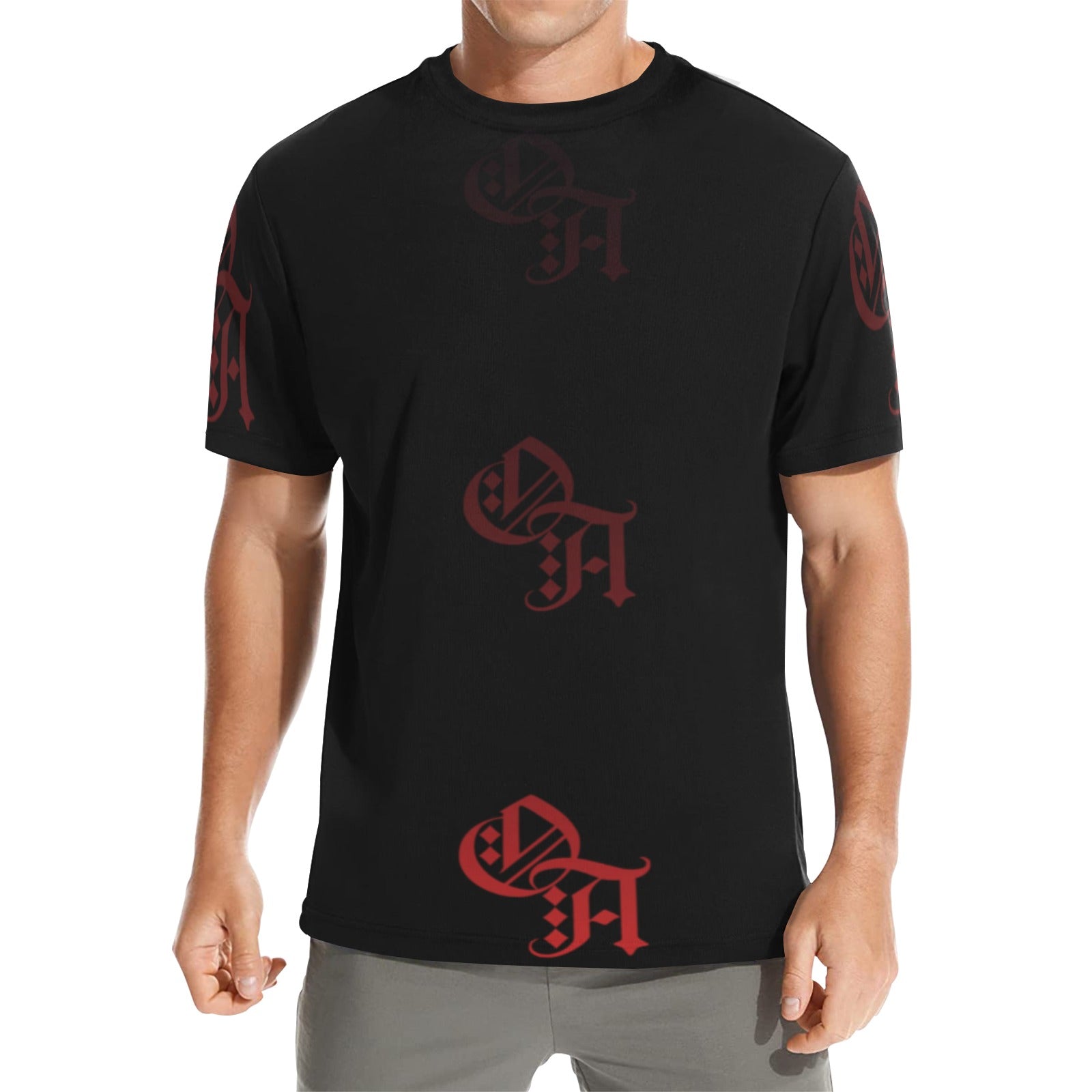 black and red gradient oa shirt