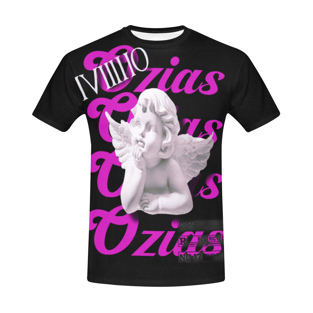 blck and pink ozias angel shirt