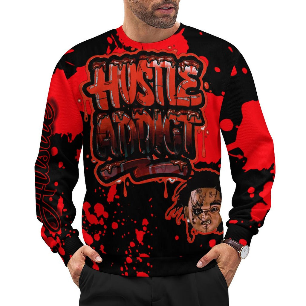 red splatt hustle addict sweater