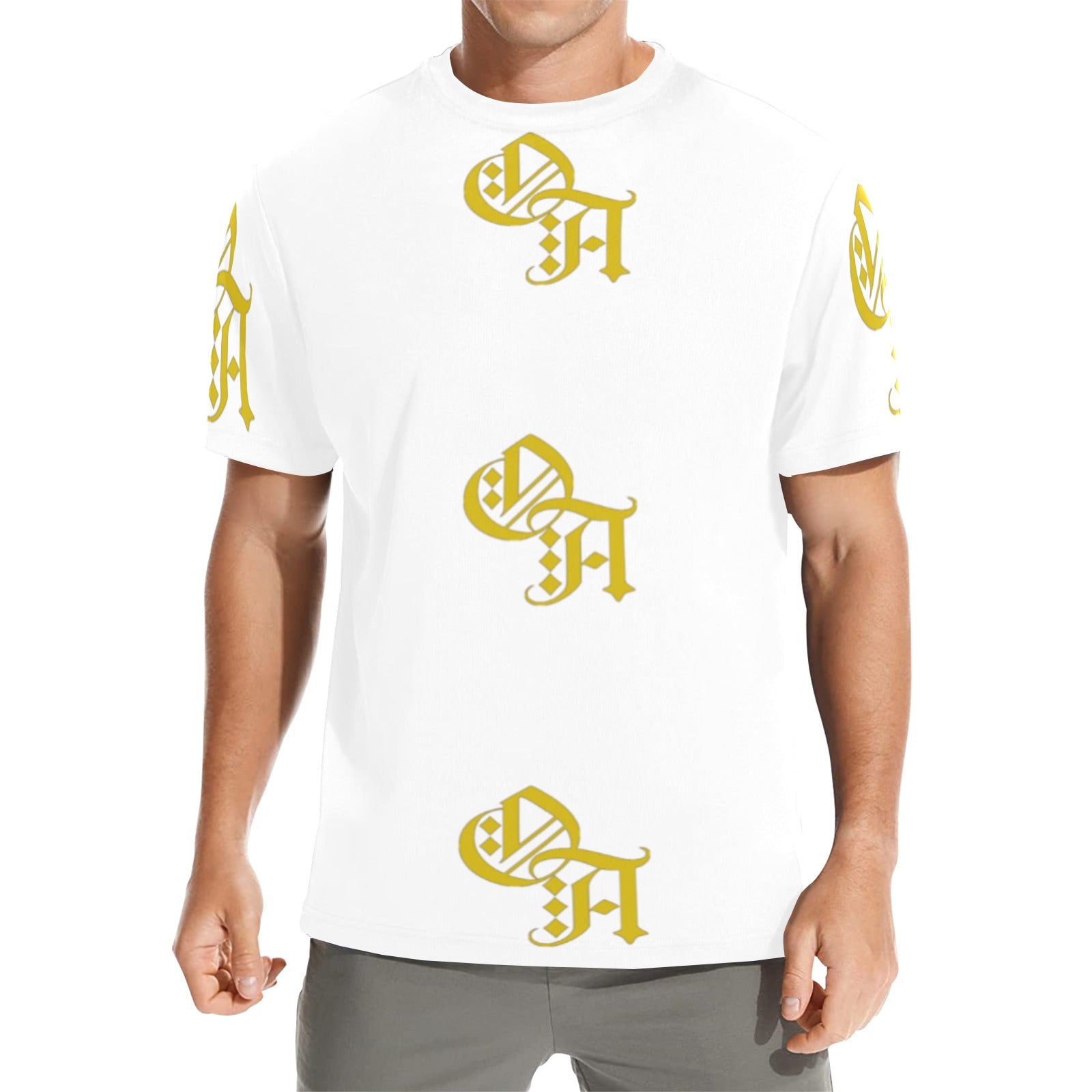white and gold oa shirt