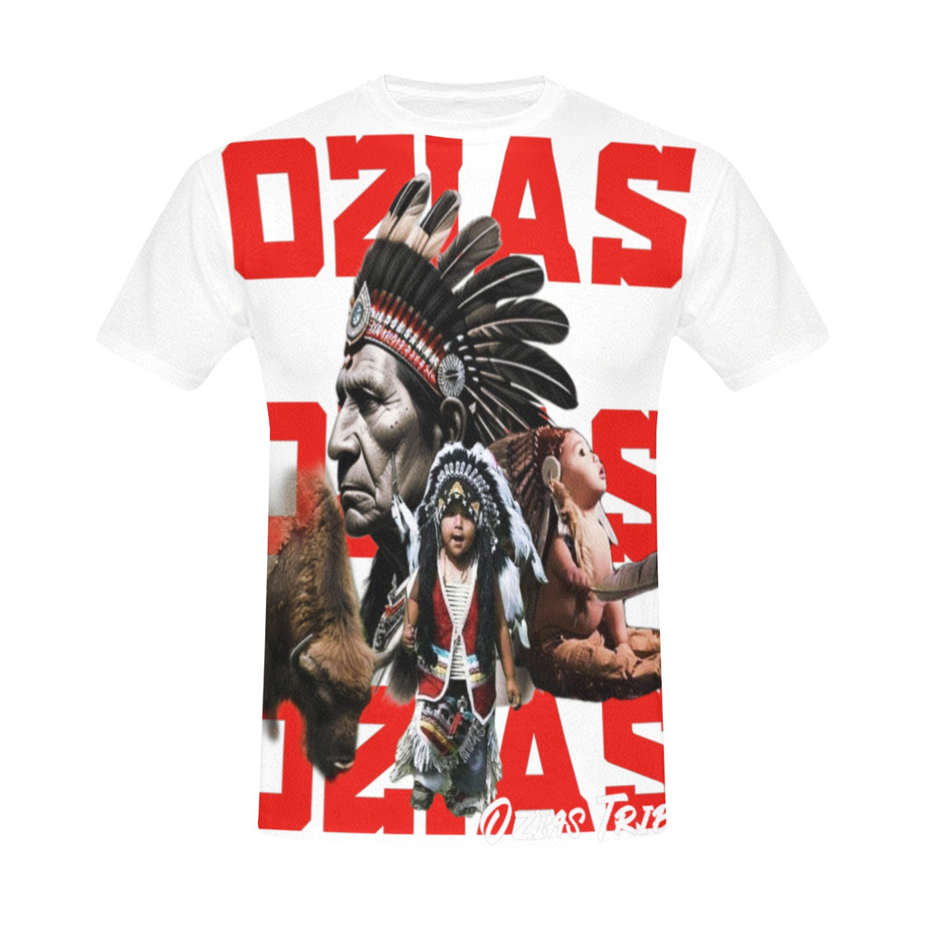 white and red ozias tribe shirt