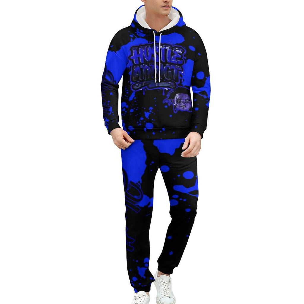 blue splatt hustle addict jogger set