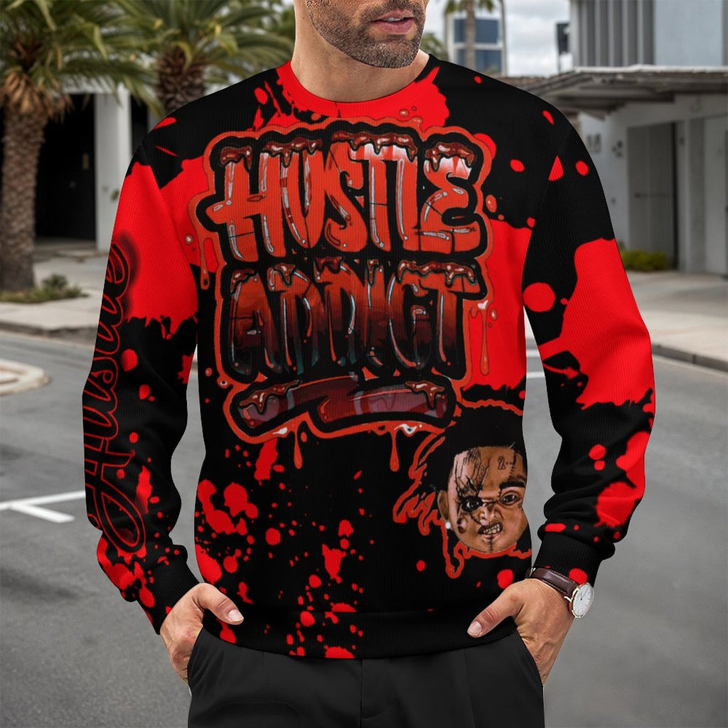 red splatt hustle addict sweater