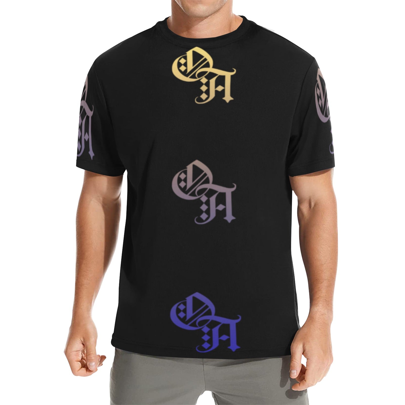 black and gold gradient oa shirt