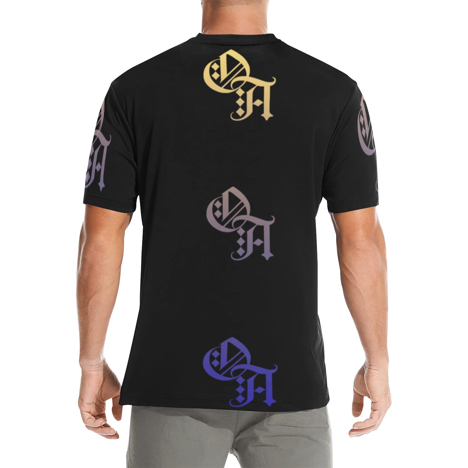 black and gold gradient oa shirt