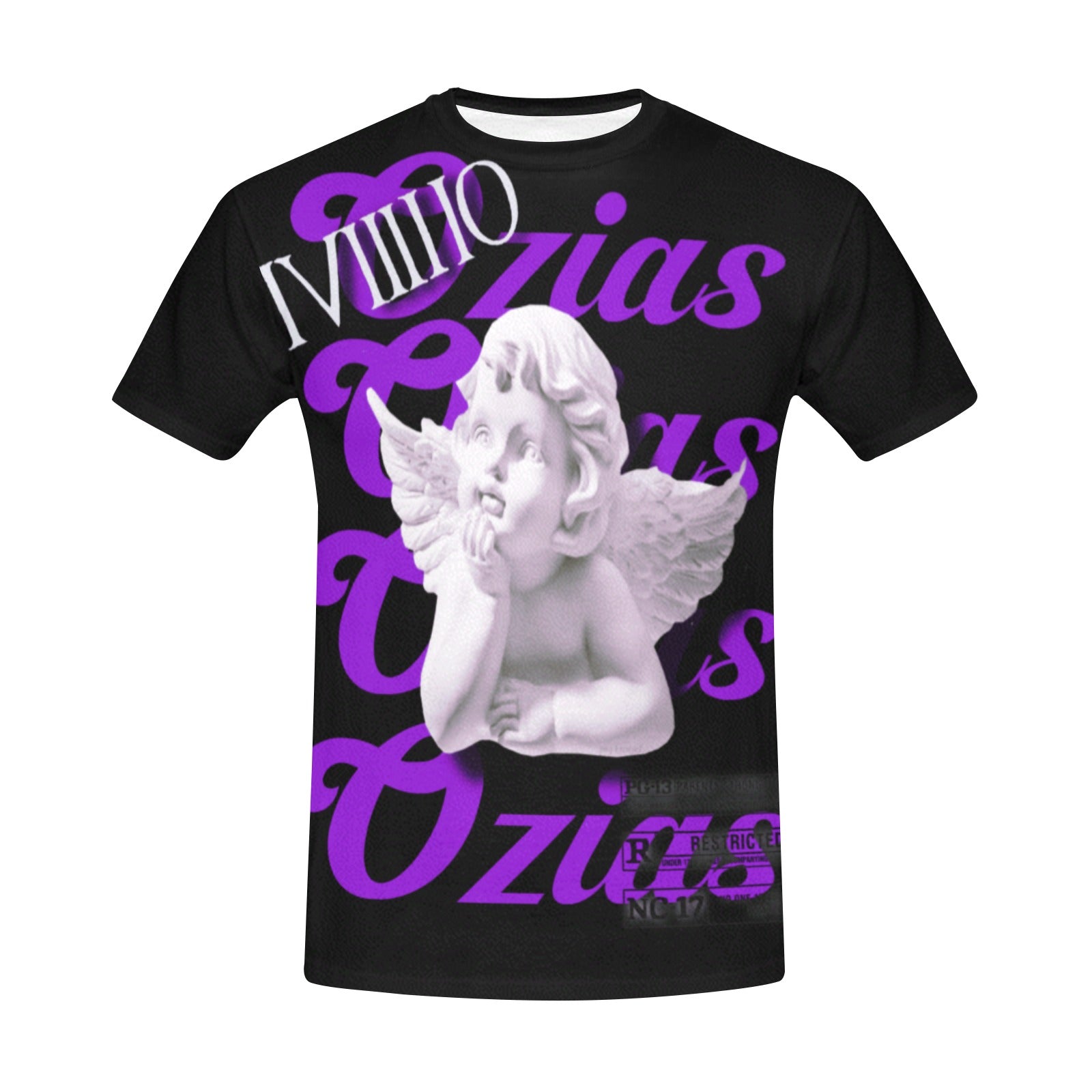 blck and purple ozias angel shirt