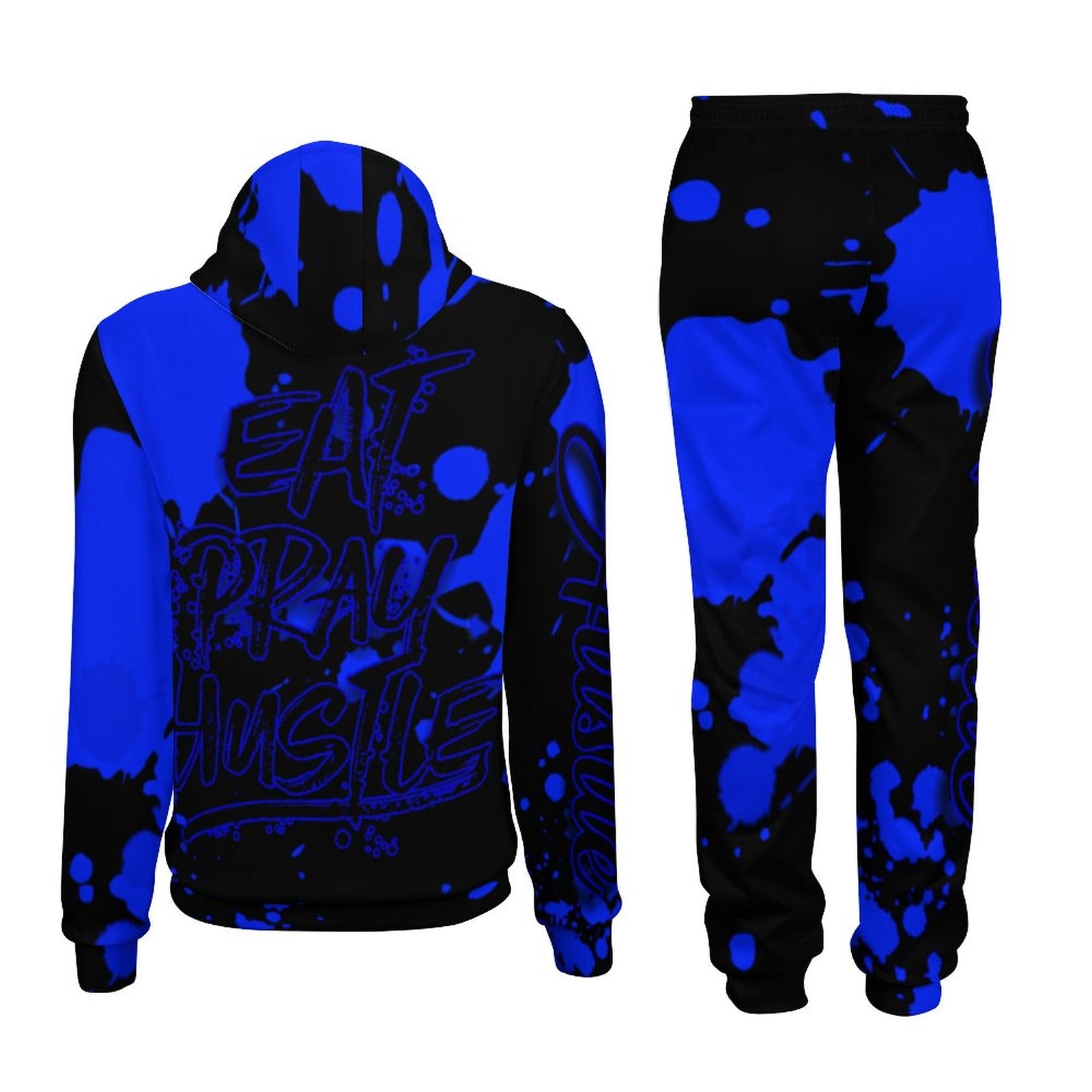 blue splatt hustle addict jogger set
