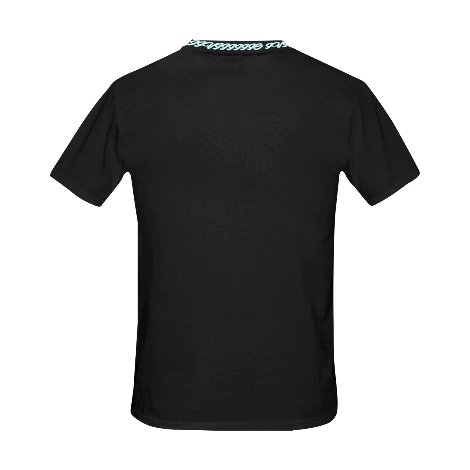 black and teal iiviiiiio shirt