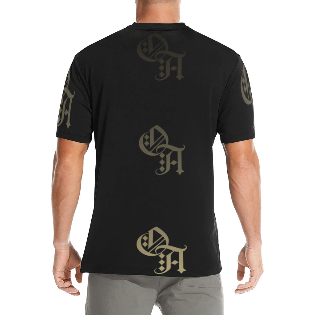 black and beige gradient oa shirt