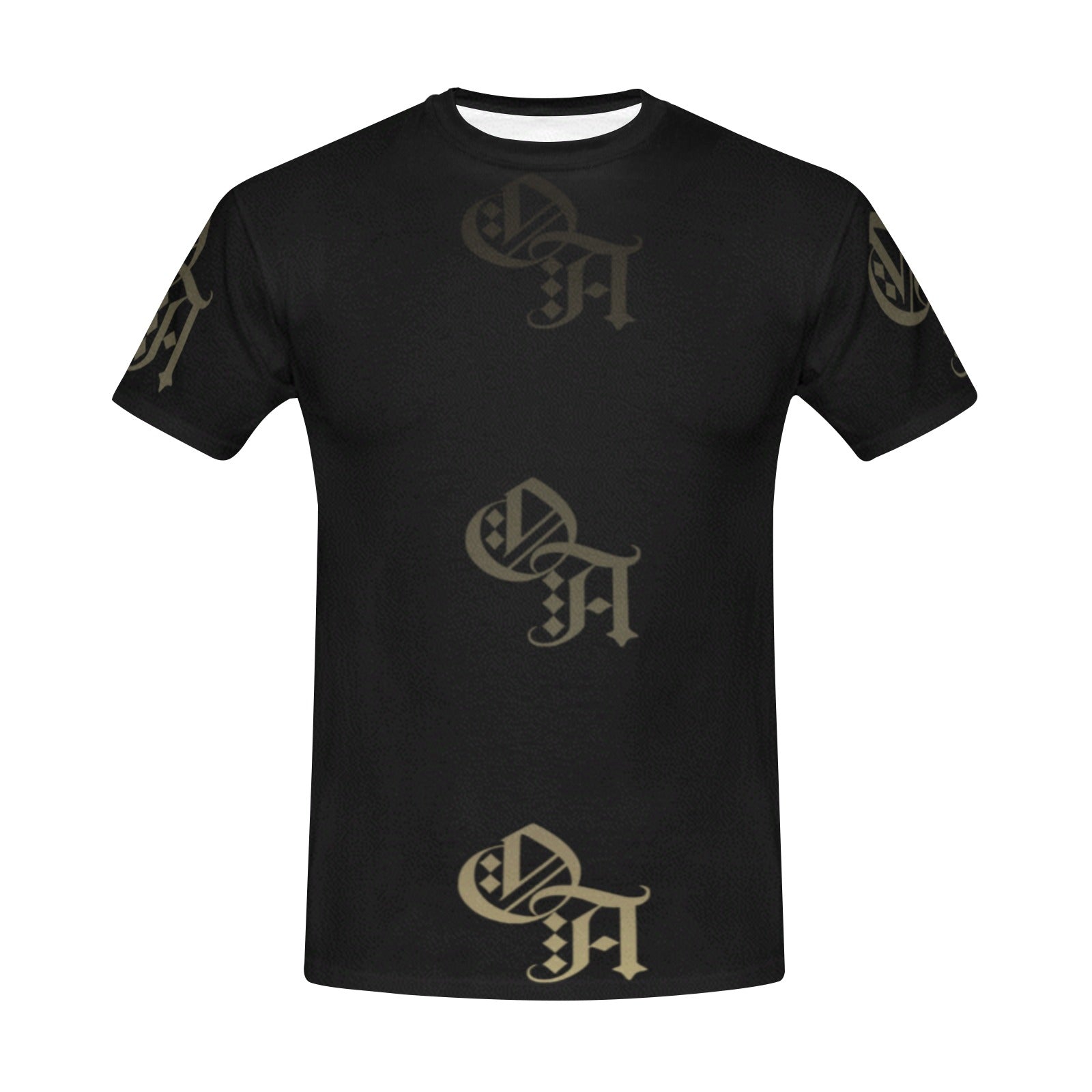 black and beige gradient oa shirt