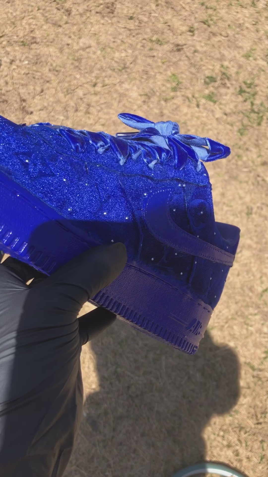 Blue Diamond LV Velvet AF1’s